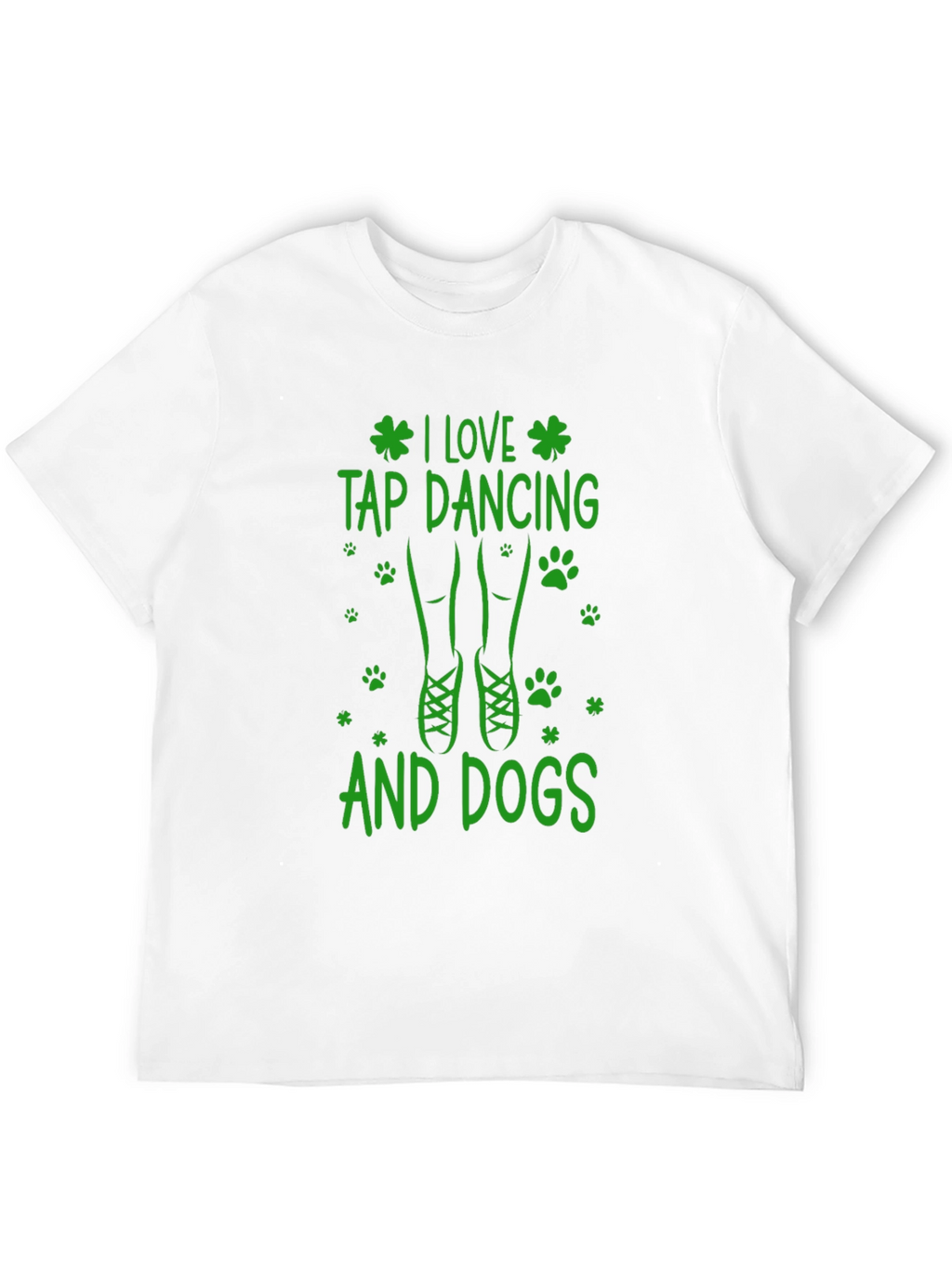 I Love Tap Dancing & Dogs Black T-Shirt