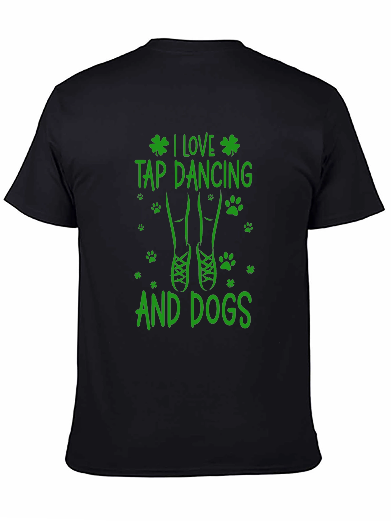 I Love Tap Dancing & Dogs Black T-Shirt