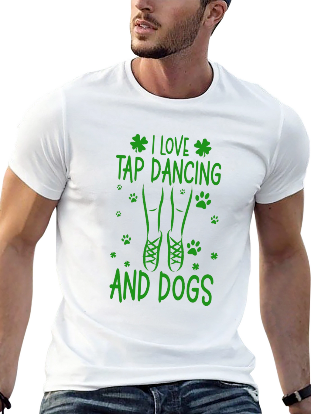 I Love Tap Dancing & Dogs Black T-Shirt