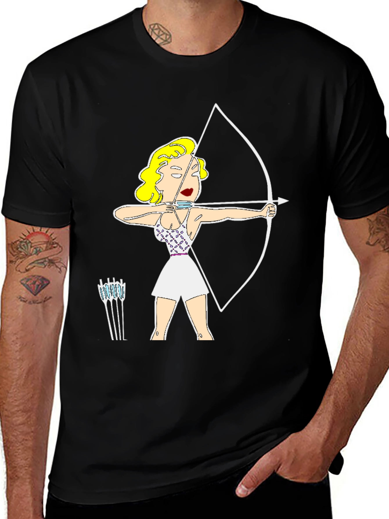 Archer Cartoon Graphic T-Shirt