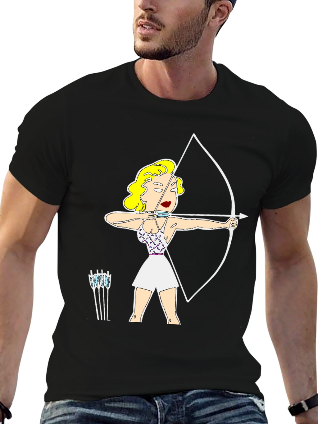 Archer Cartoon Graphic T-Shirt