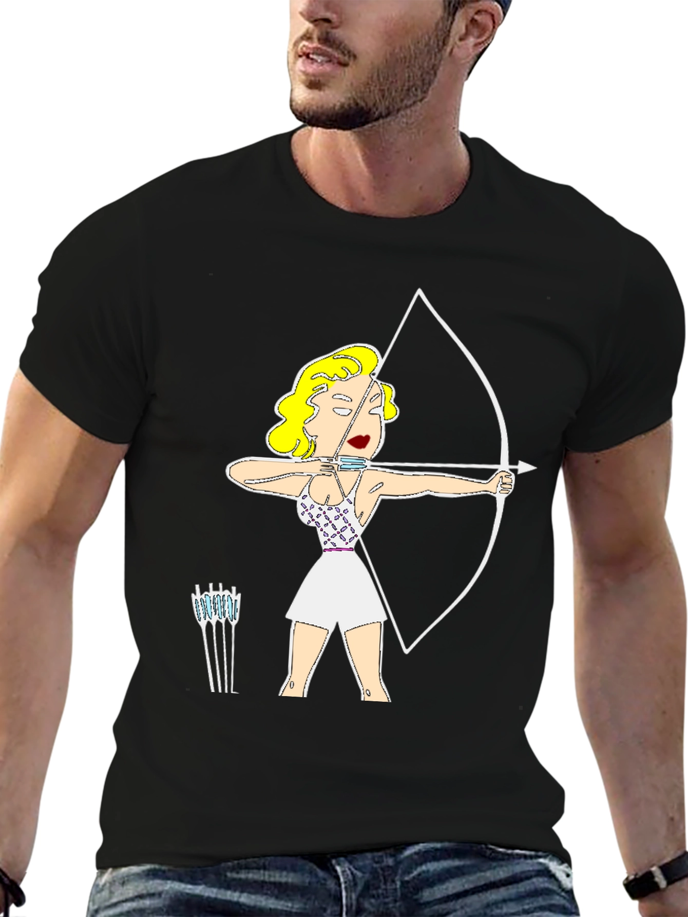 Archer Cartoon Graphic T-Shirt