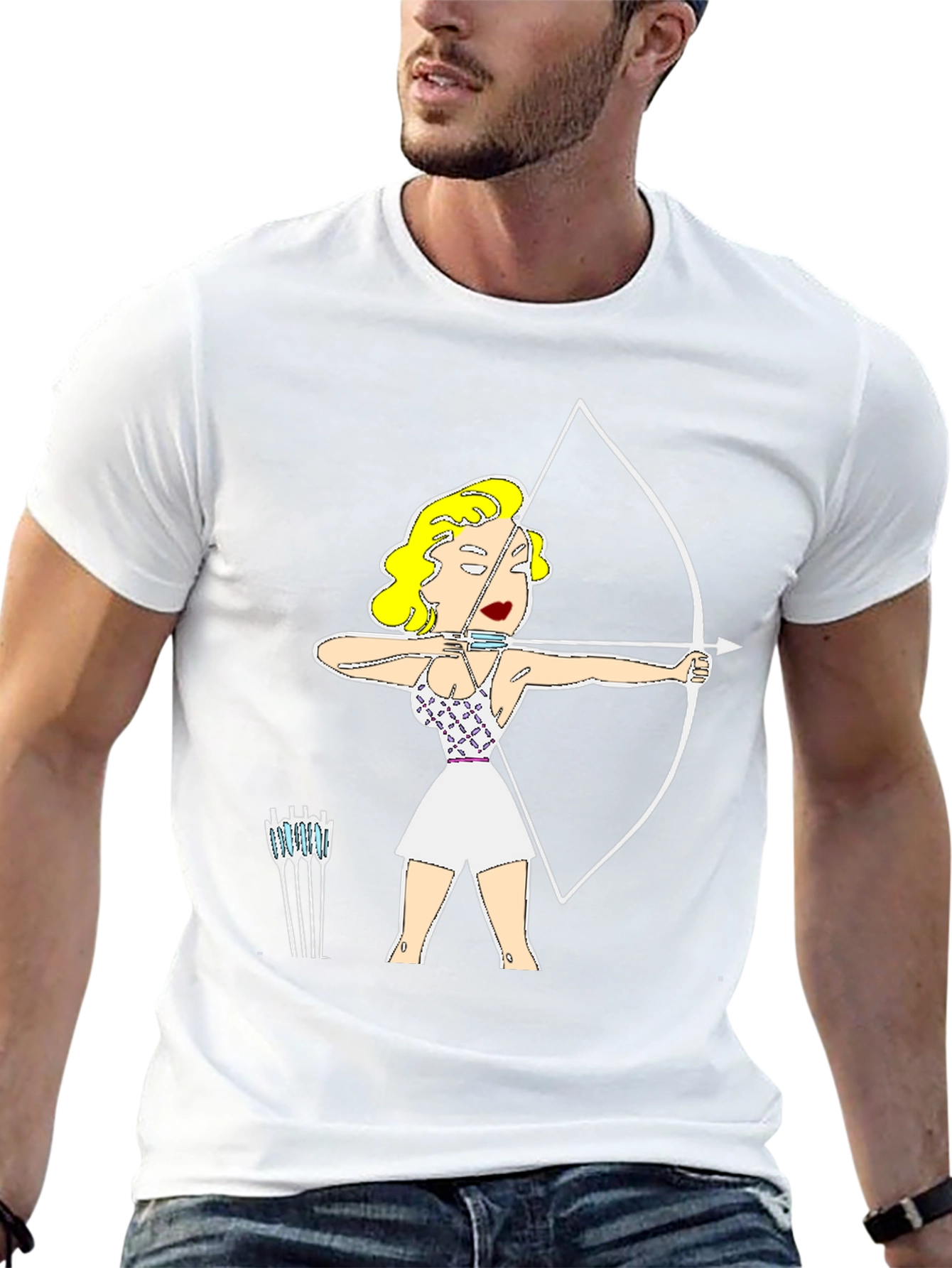 Archer Cartoon Graphic T-Shirt