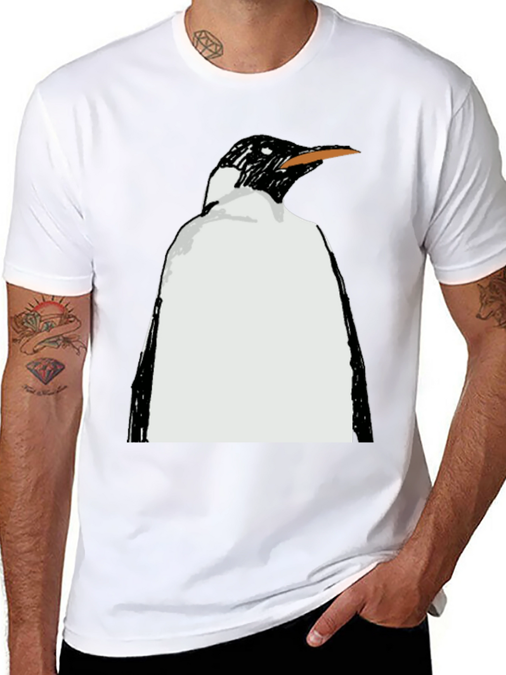 Penguin Graphic Black T-Shirt