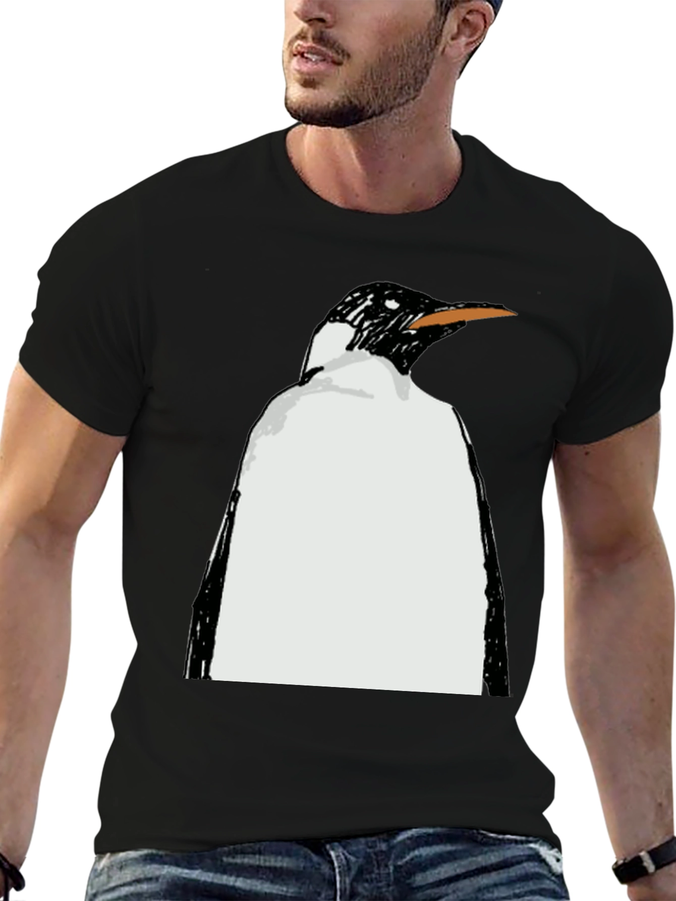 Penguin Graphic Black T-Shirt