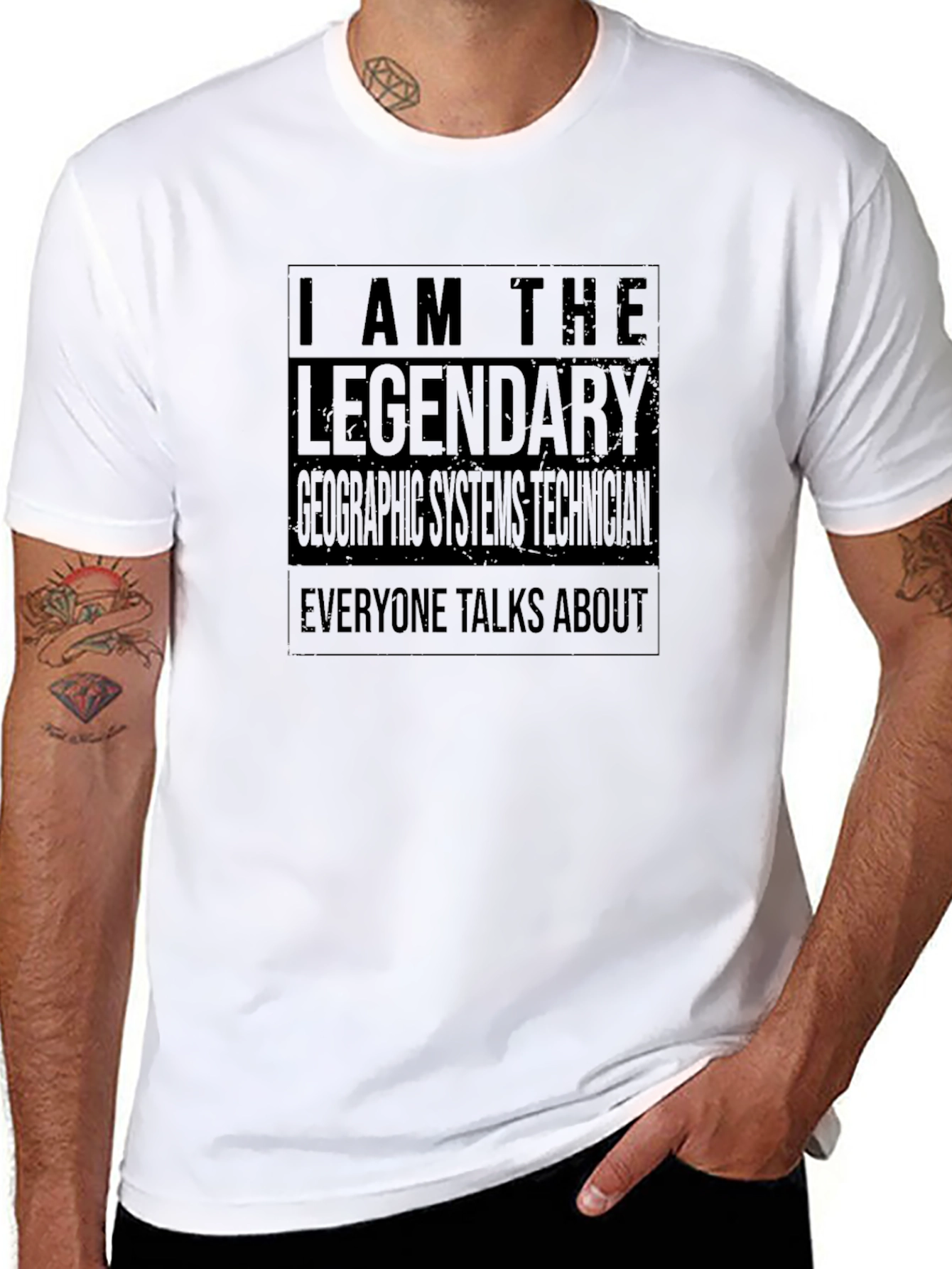 Legendary Geographic Systems Technician Black T-Shirt