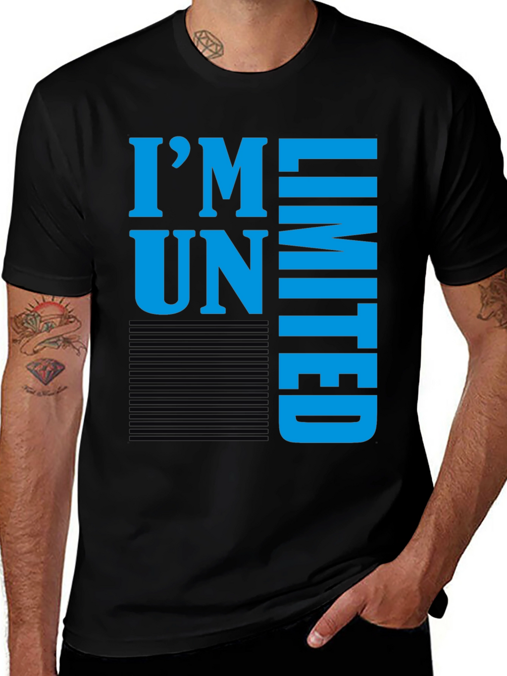 Im Unlimited Graphic Print Tee - Black