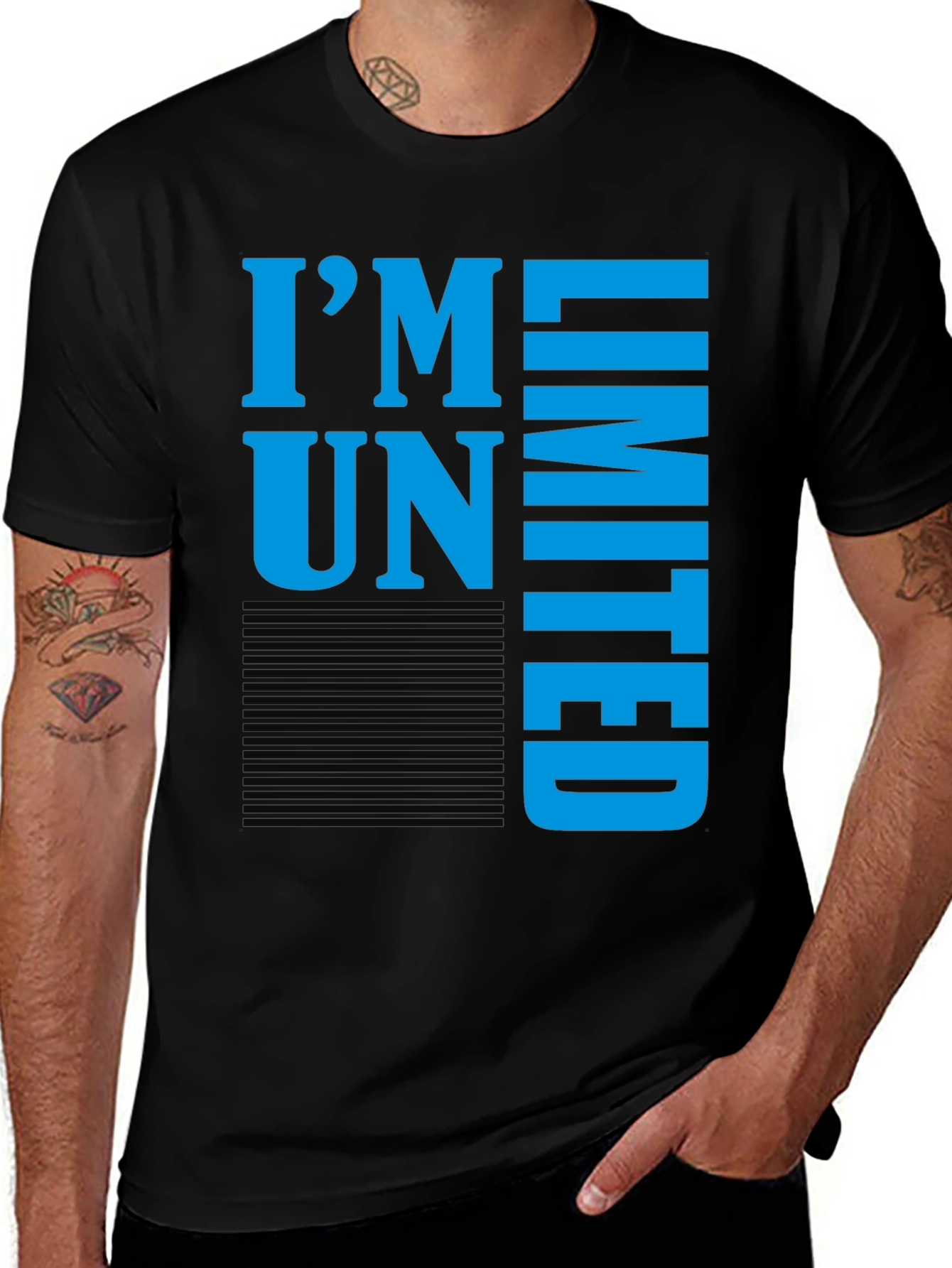 Im Unlimited Graphic Print Tee - Black