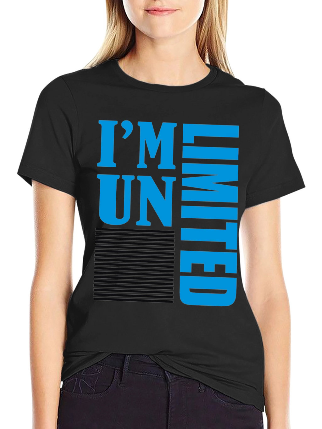 Im Unlimited Graphic Print Tee - Black