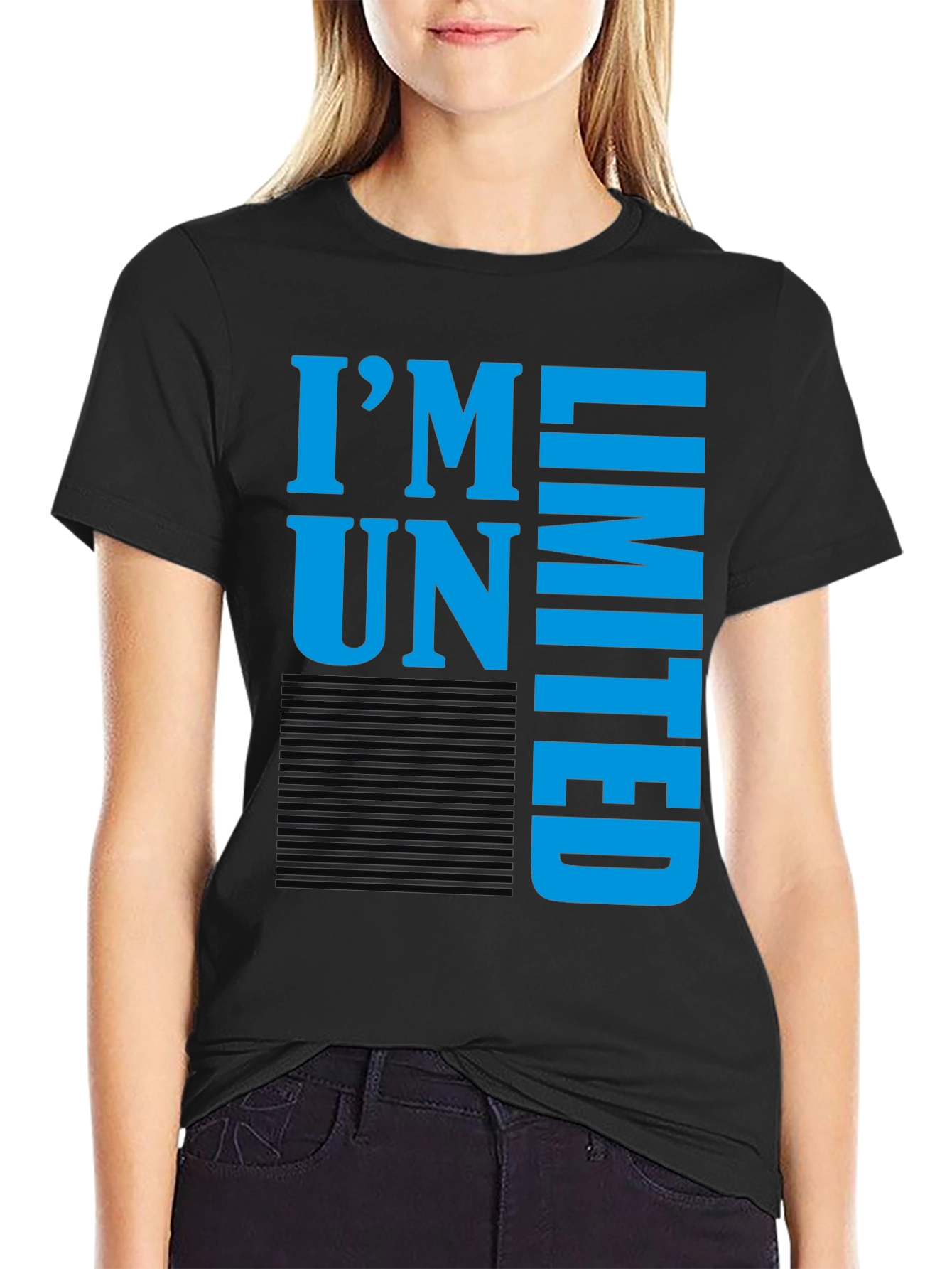 Im Unlimited Graphic Print Tee - Black