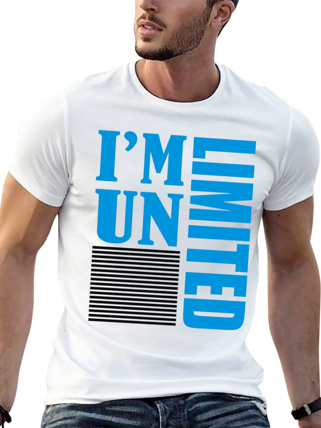 Im Unlimited Graphic Print Tee - Black