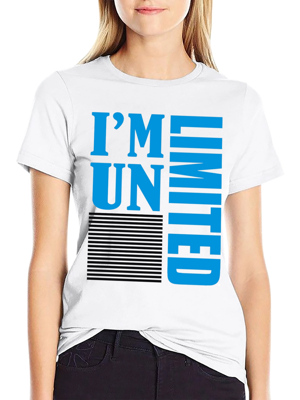 Im Unlimited Graphic Print Tee - Black