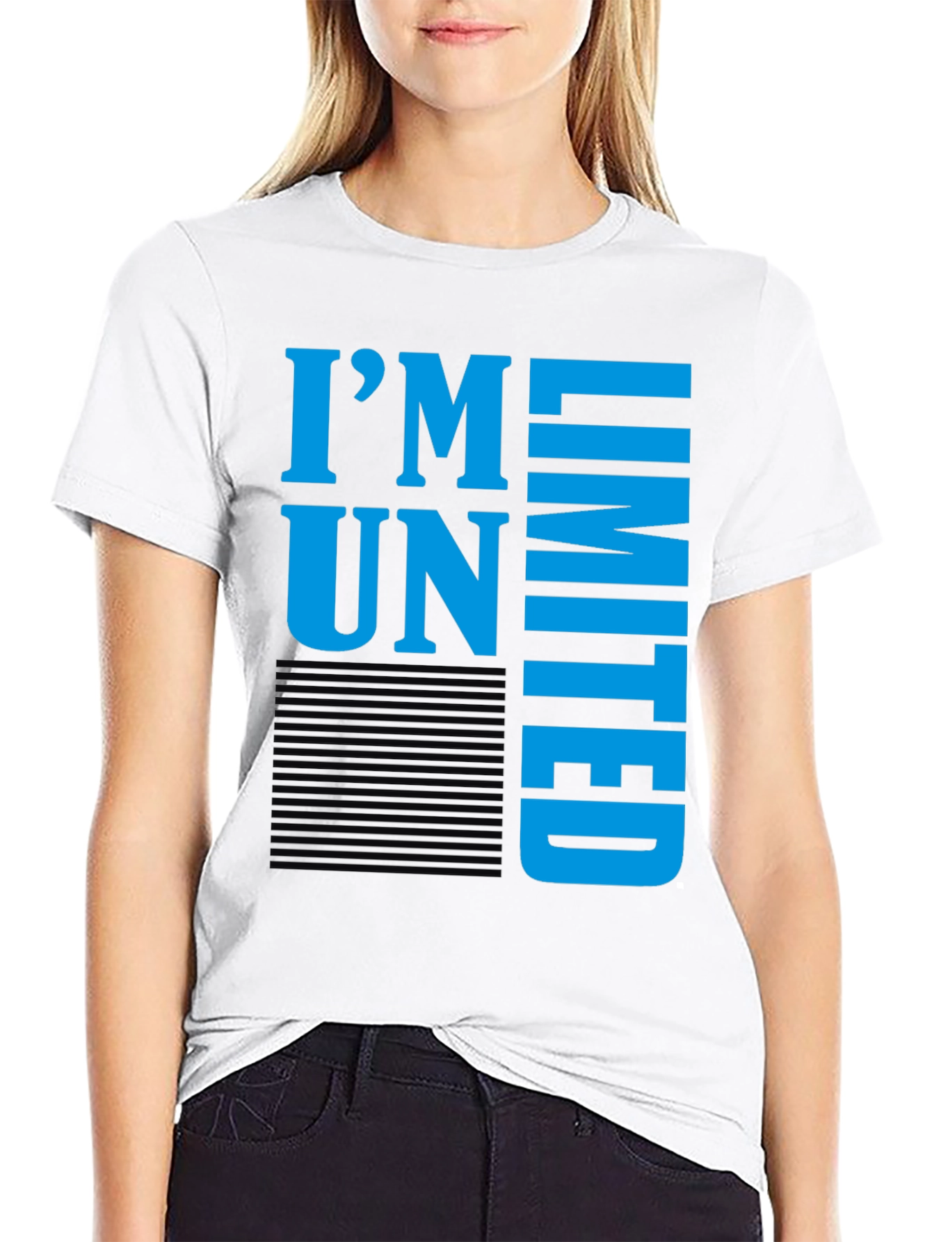 Im Unlimited Graphic Print Tee - Black
