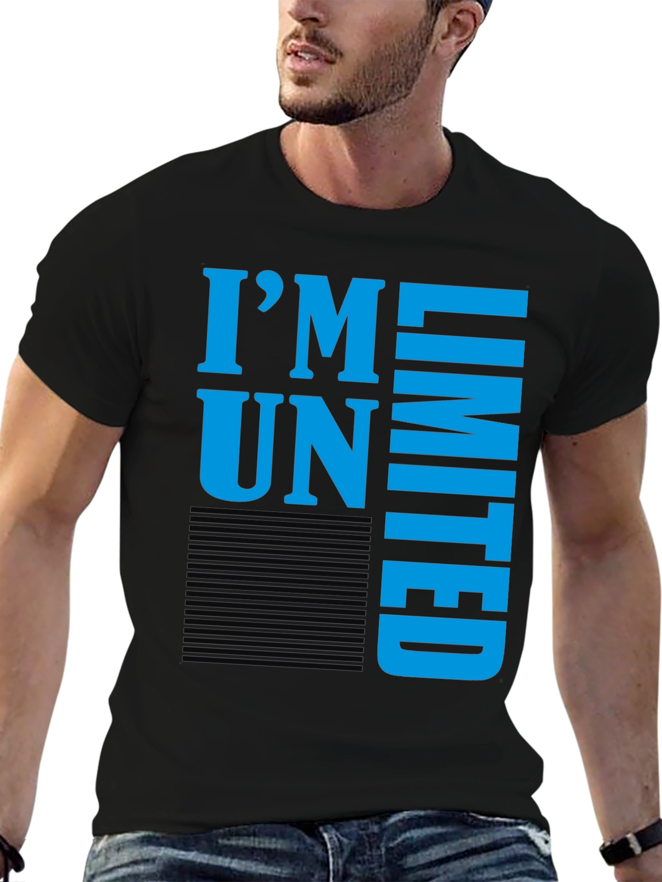 Im Unlimited Graphic Print Tee - Black