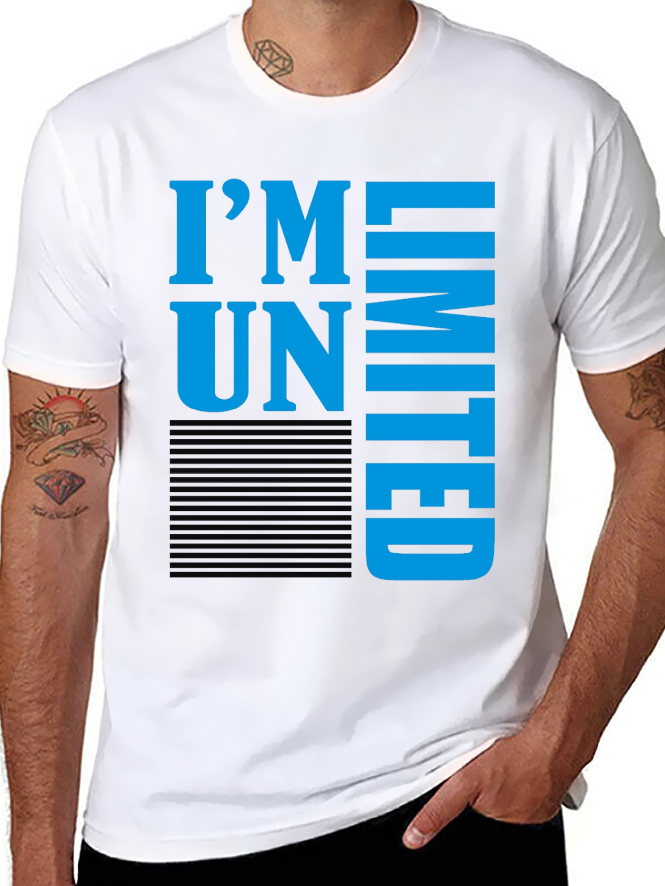 Im Unlimited Graphic Print Tee - Black