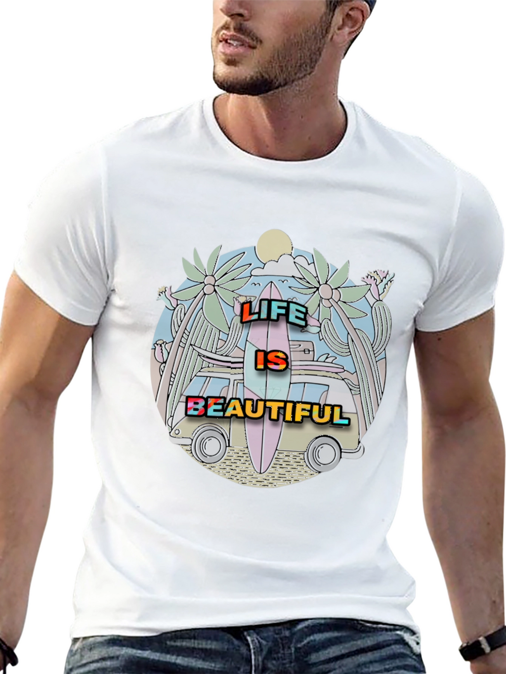 Life Is Beautiful T-Shirt - Summer Vibes