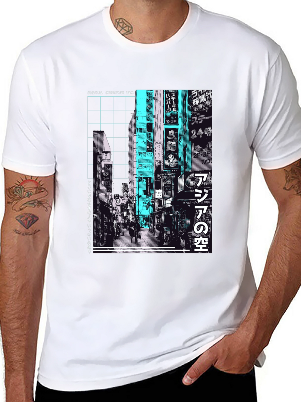 Urban Streetwear T-Shirt - Tokyo Cityscape Graphic Tee
