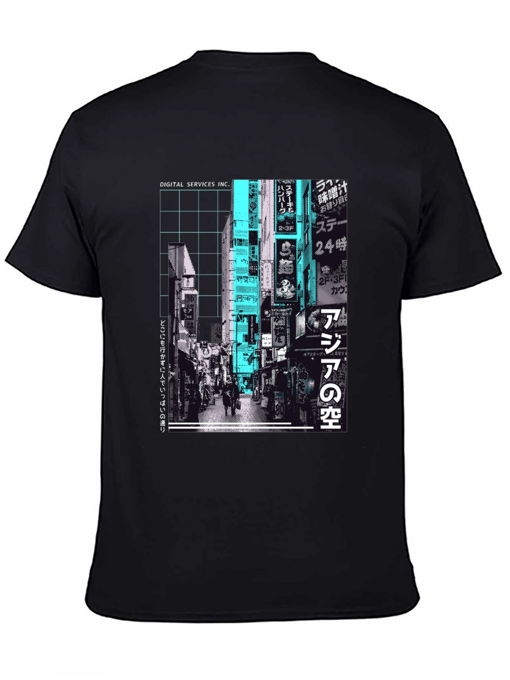 Urban Streetwear T-Shirt - Tokyo Cityscape Graphic Tee