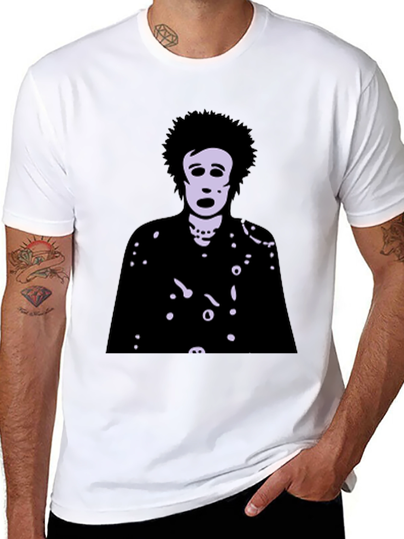 Unique Graphic T-Shirt with Artistic Figure Print