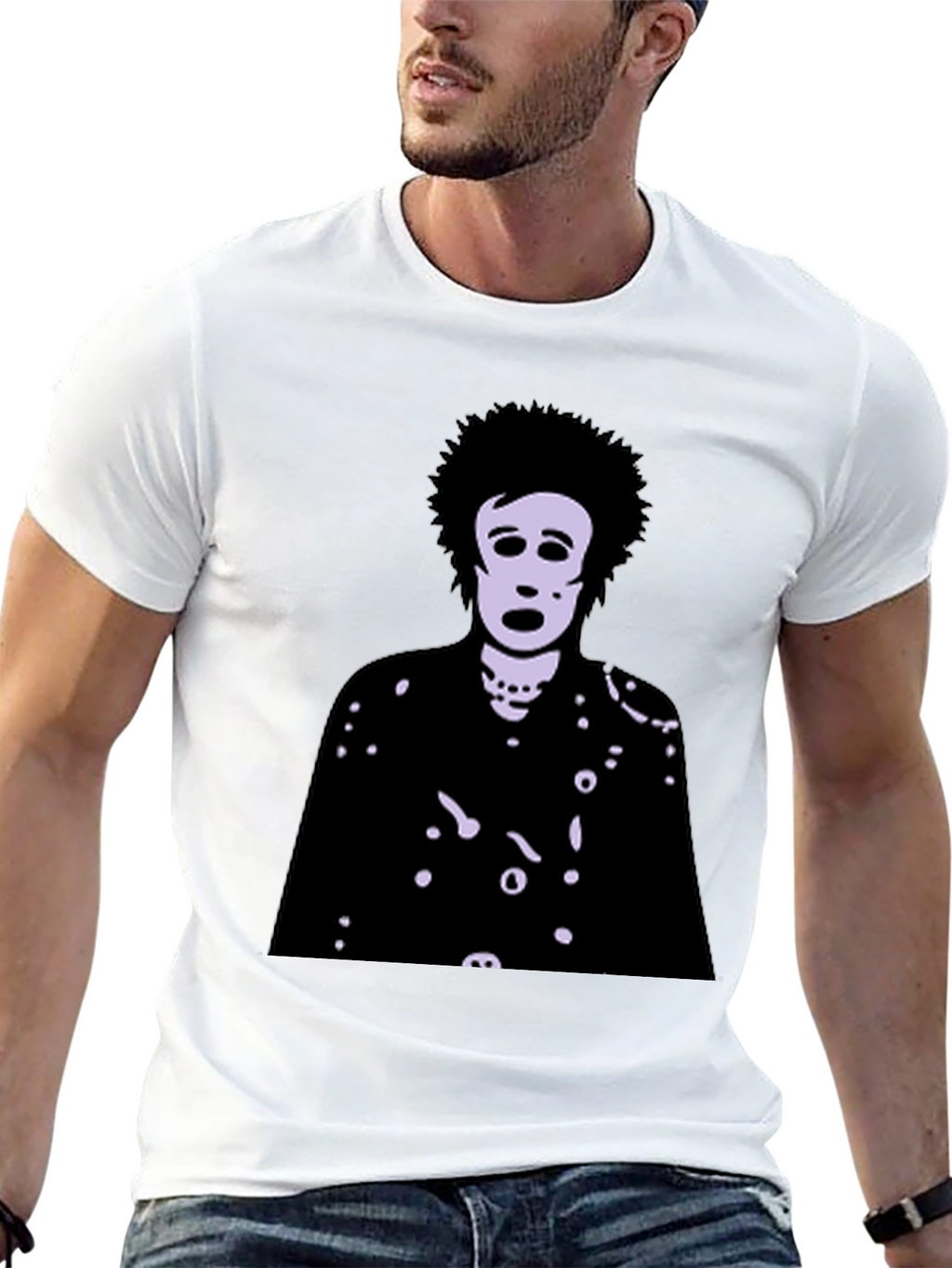 Unique Graphic T-Shirt with Artistic Figure Print
