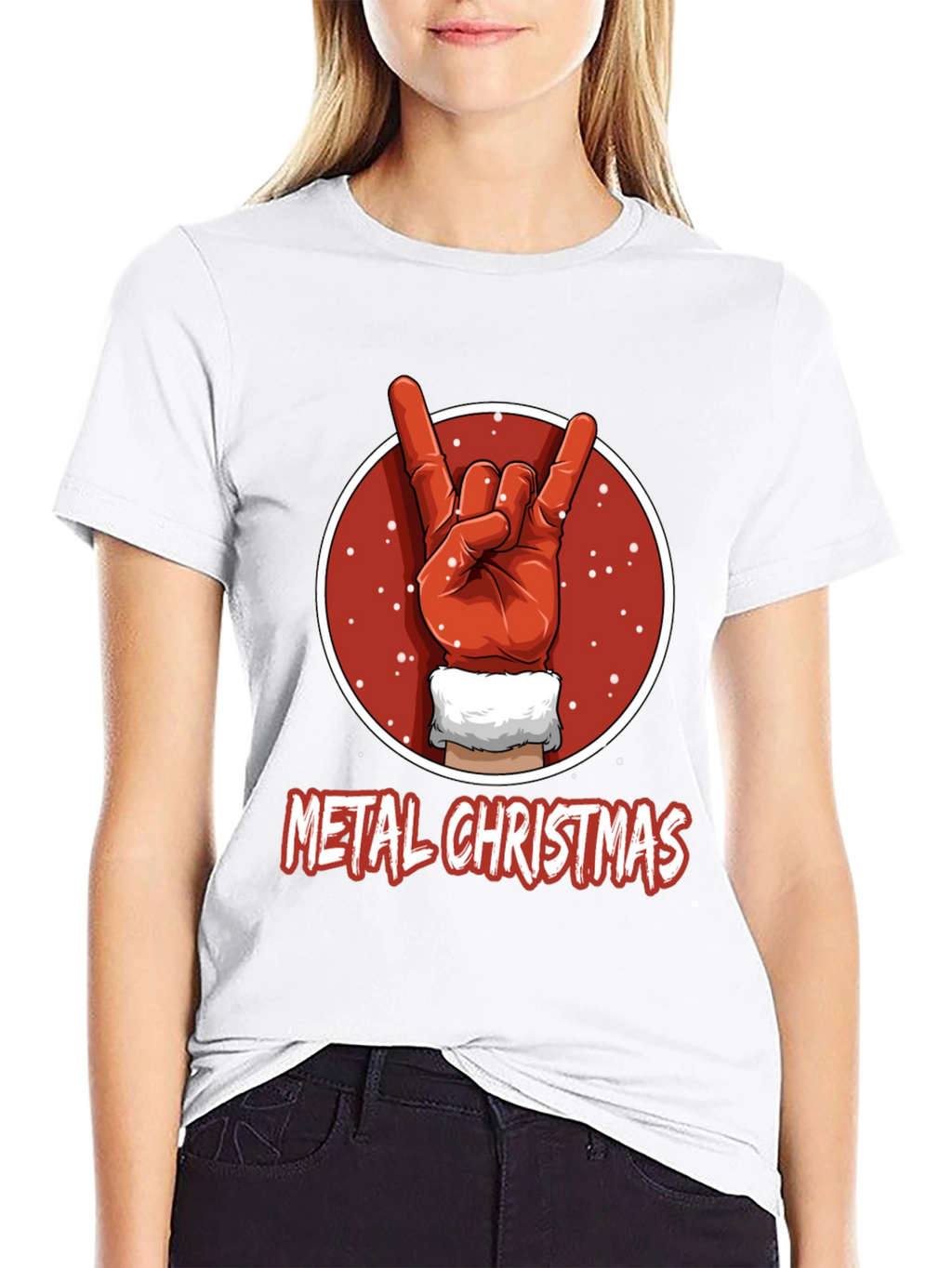 Metal Christmas T-Shirt - Rock On Santa!