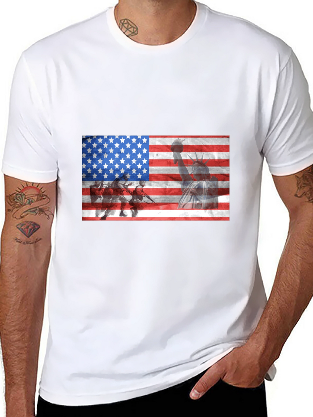USA Flag Liberty Graphic T-Shirt