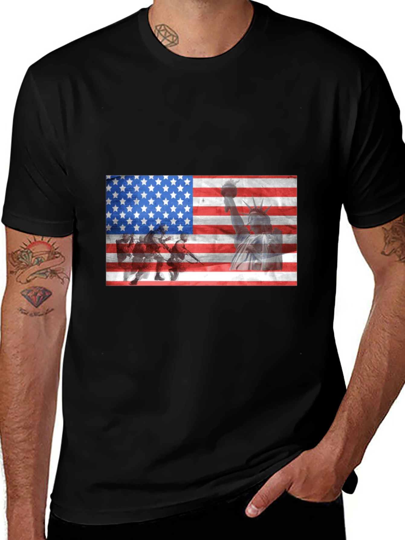 USA Flag Liberty Graphic T-Shirt