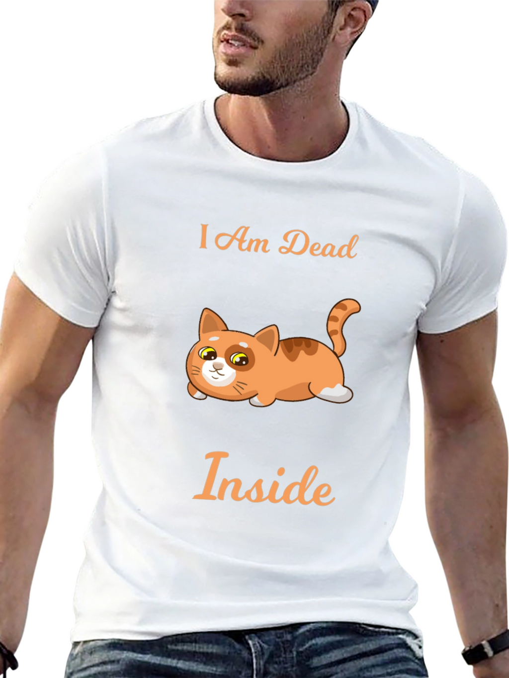I Am Dead Inside Cat Graphic T-Shirt