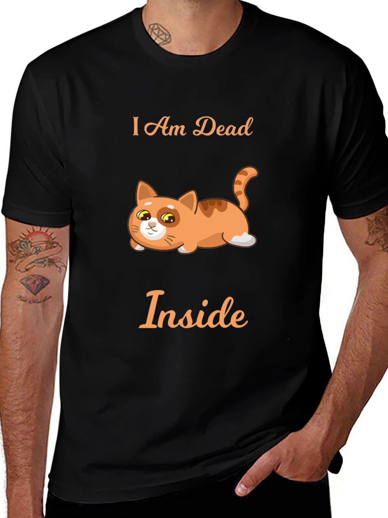 I Am Dead Inside Cat Graphic T-Shirt