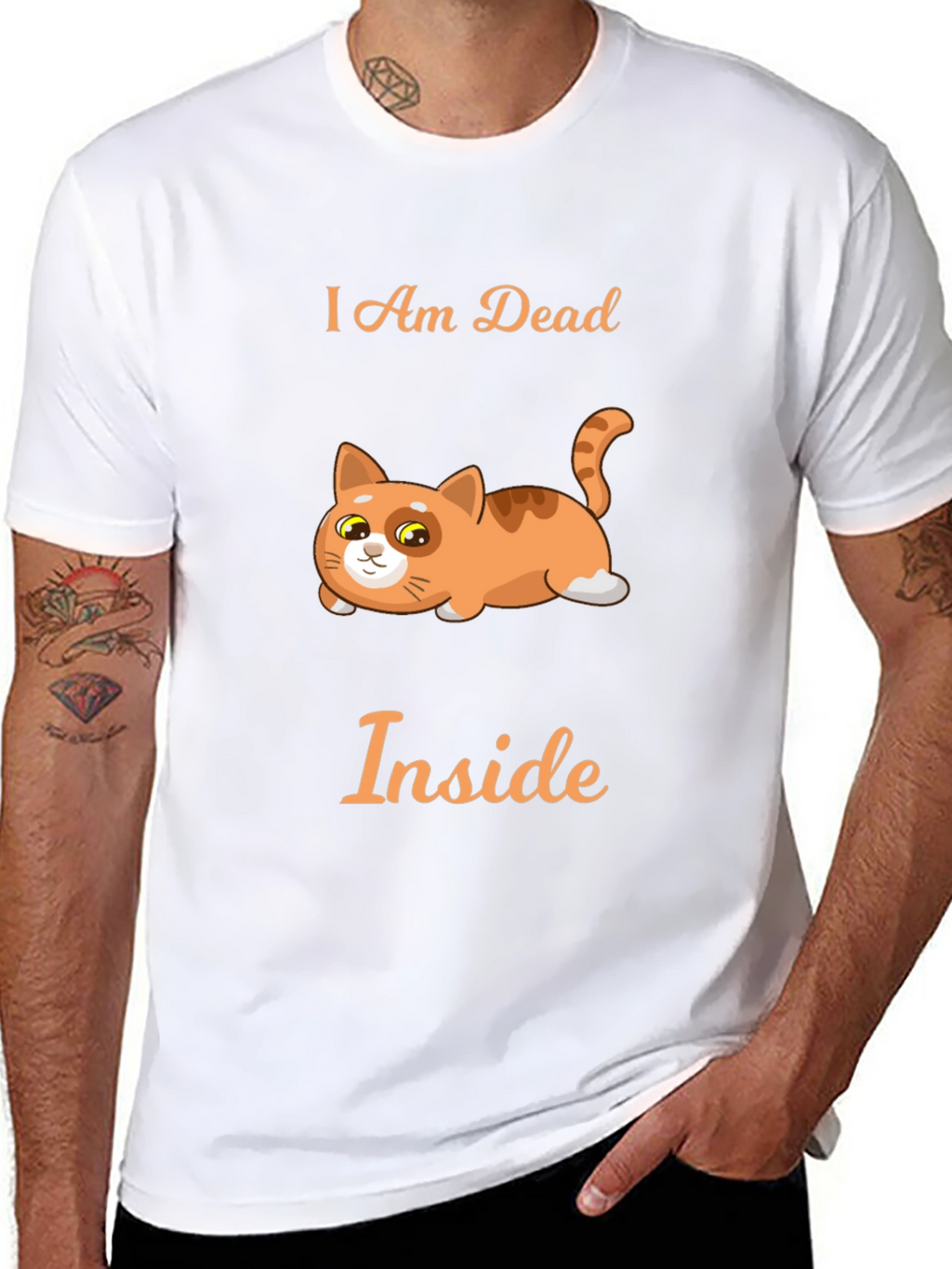 I Am Dead Inside Cat Graphic T-Shirt