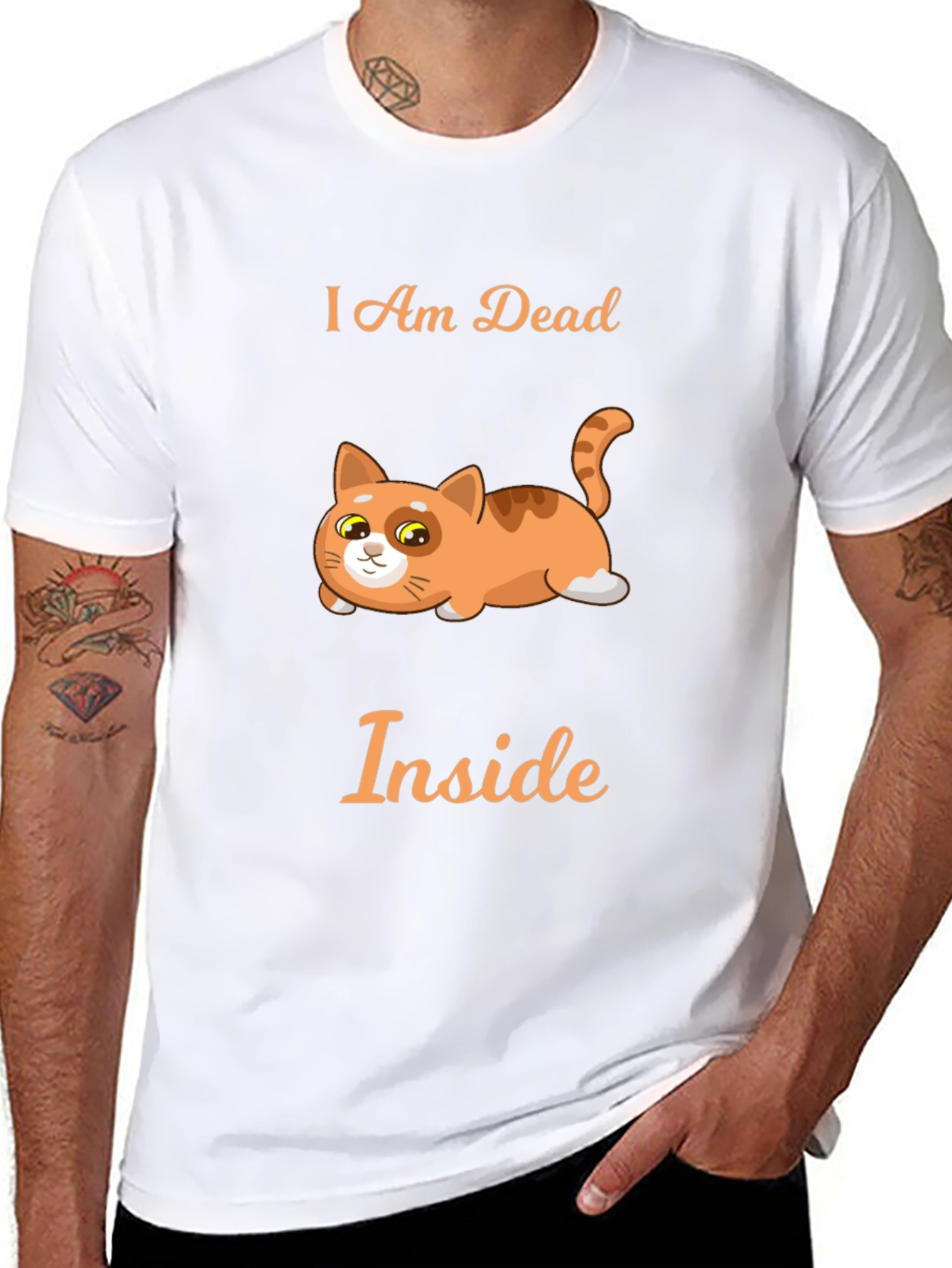I Am Dead Inside Cat Graphic T-Shirt