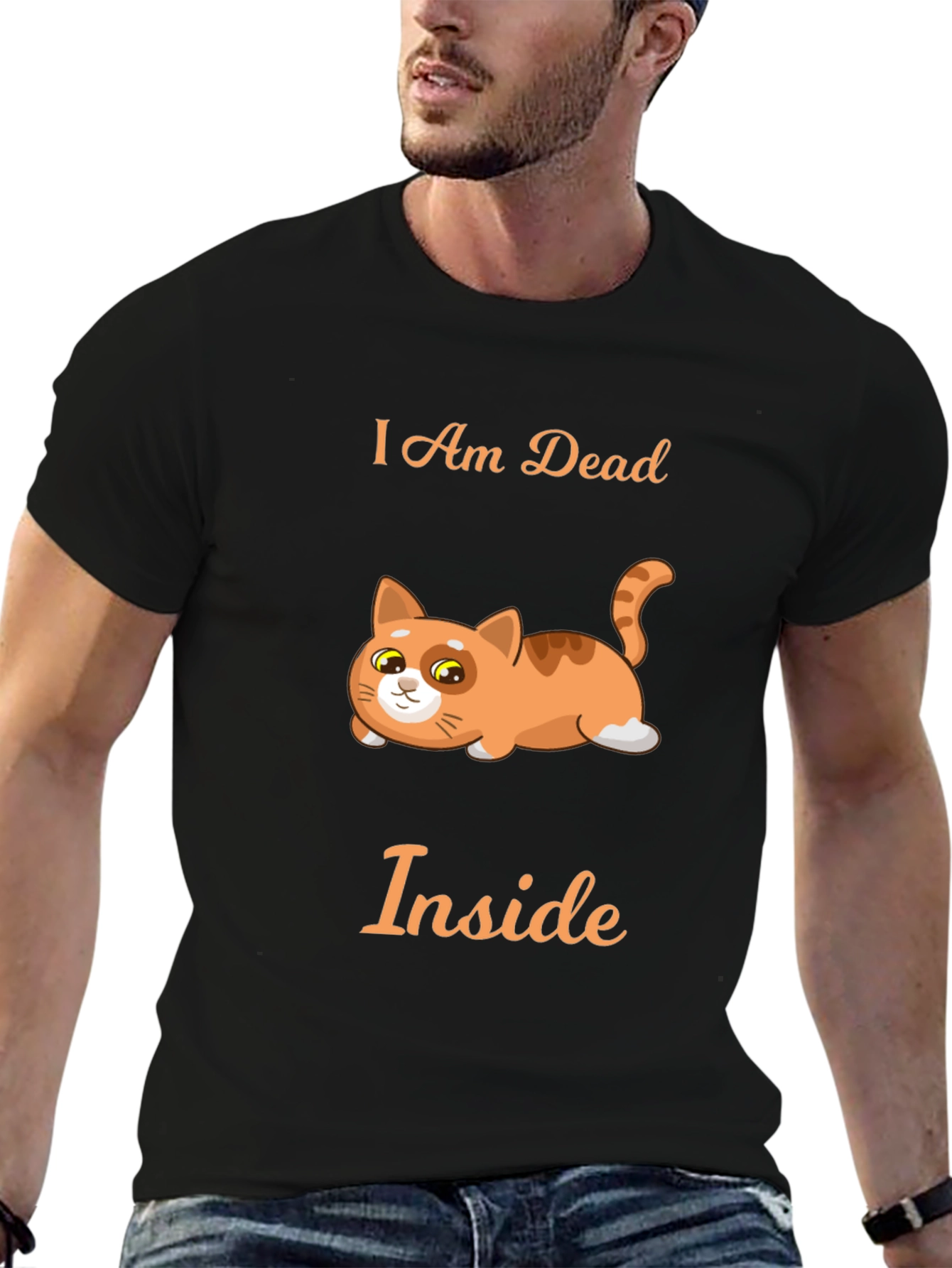 I Am Dead Inside Cat Graphic T-Shirt
