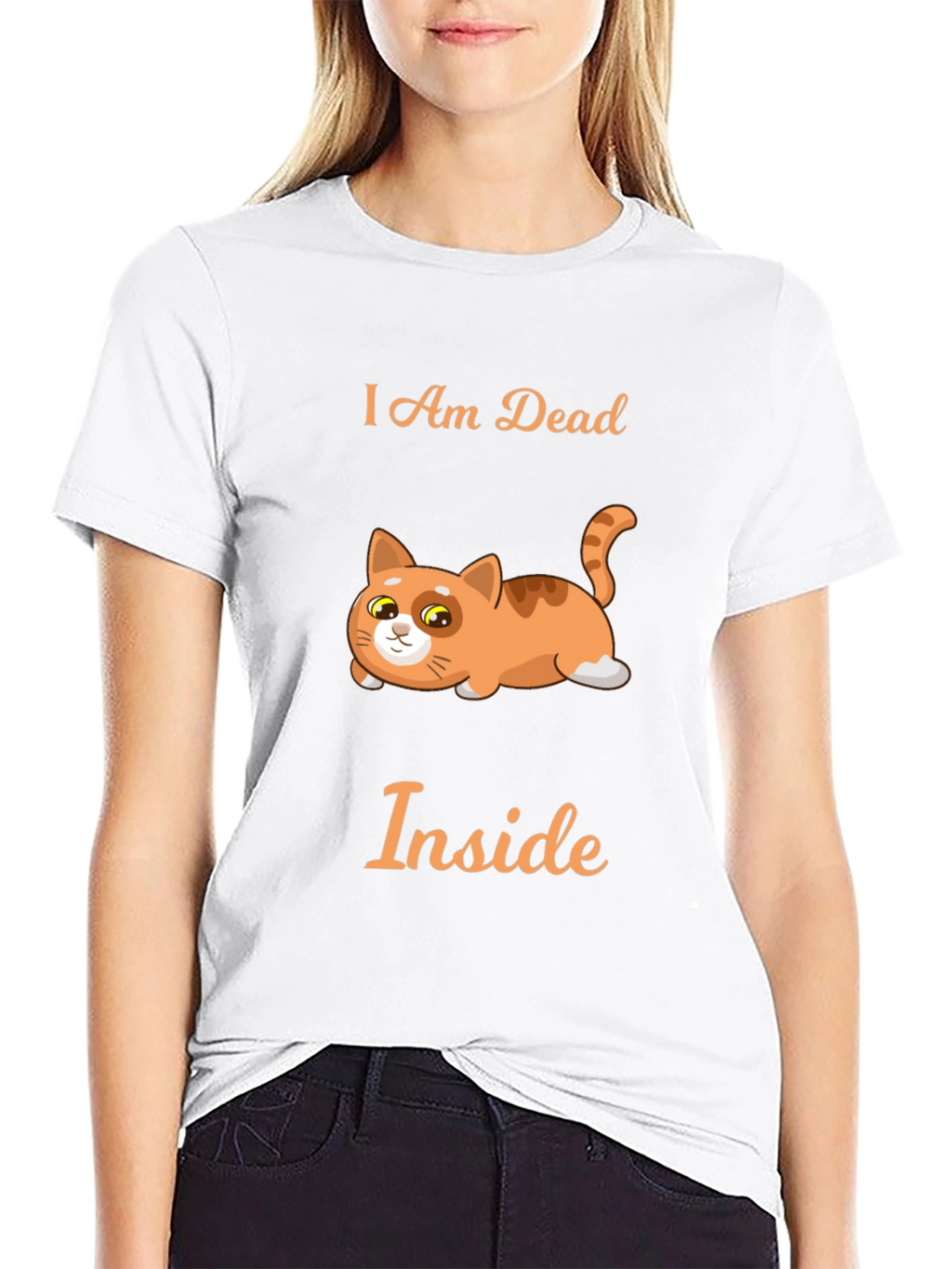 I Am Dead Inside Cat Graphic T-Shirt