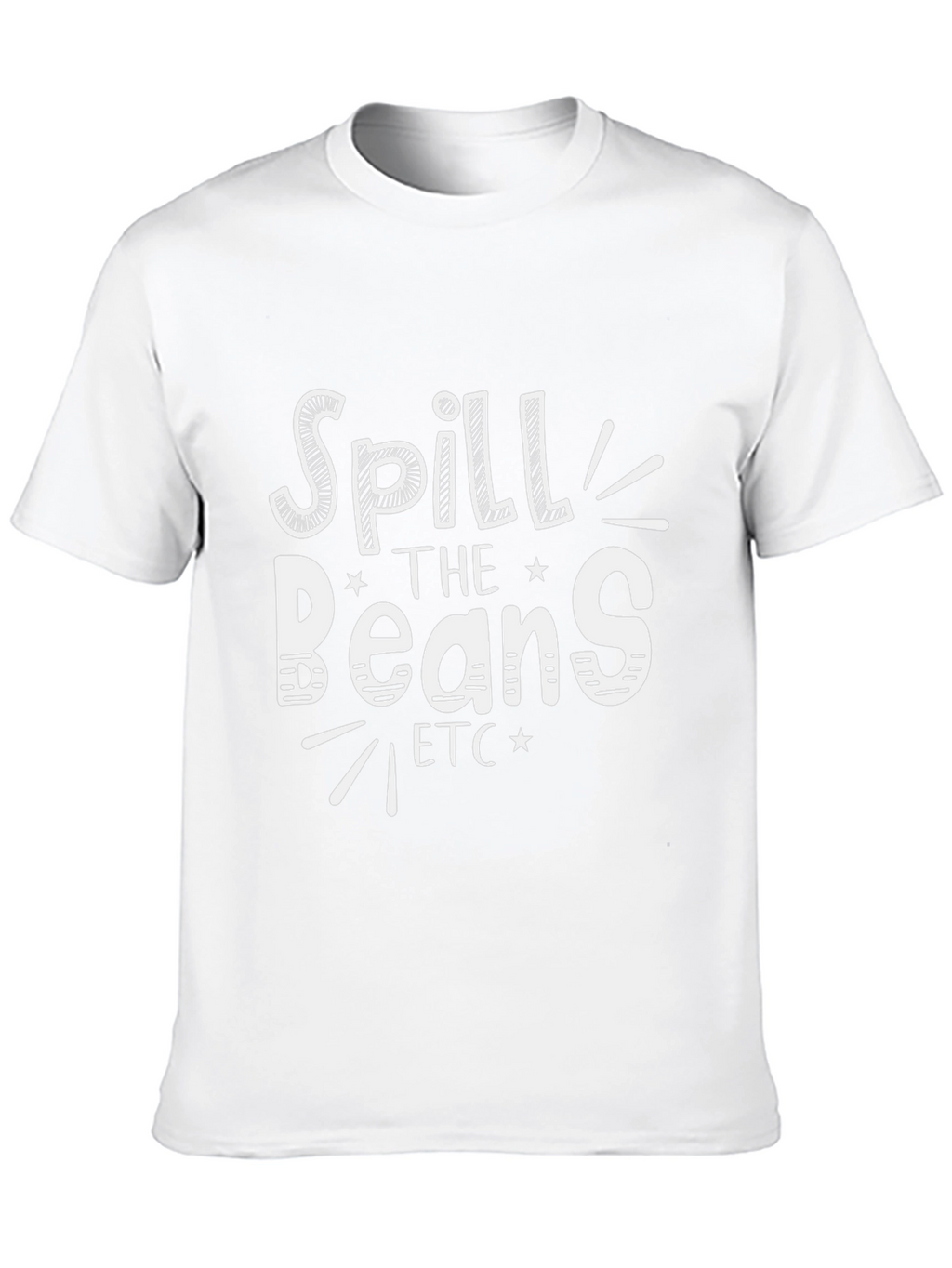 Spill the Beans Graphic Tee - Black Cotton T-Shirt