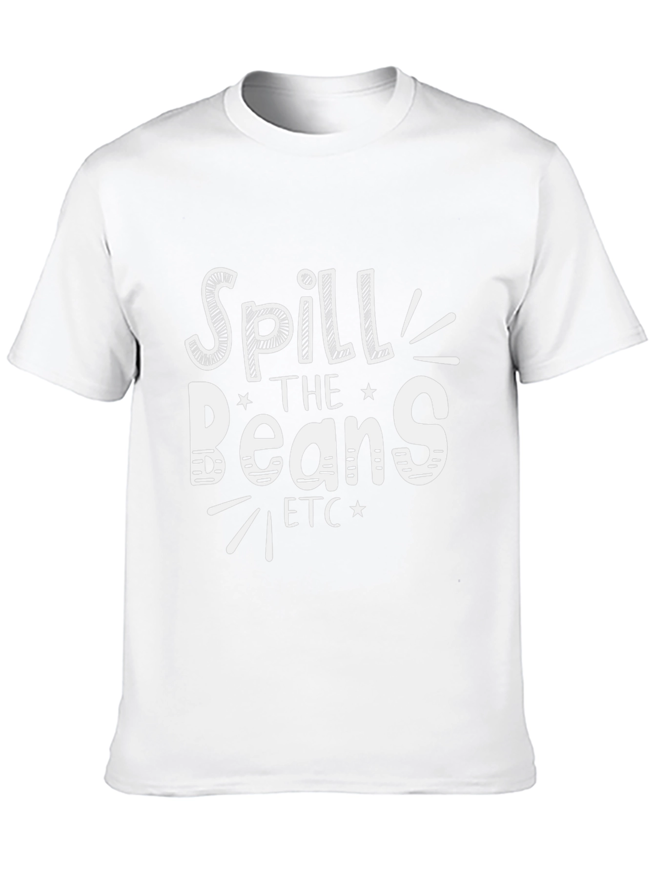Spill the Beans Graphic Tee - Black Cotton T-Shirt