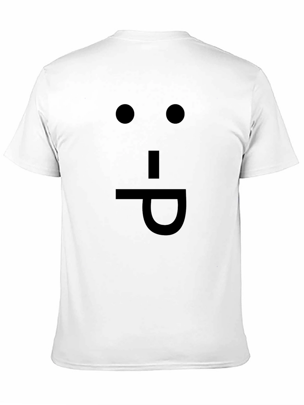 Funny Face Expression Black Cotton T-Shirt