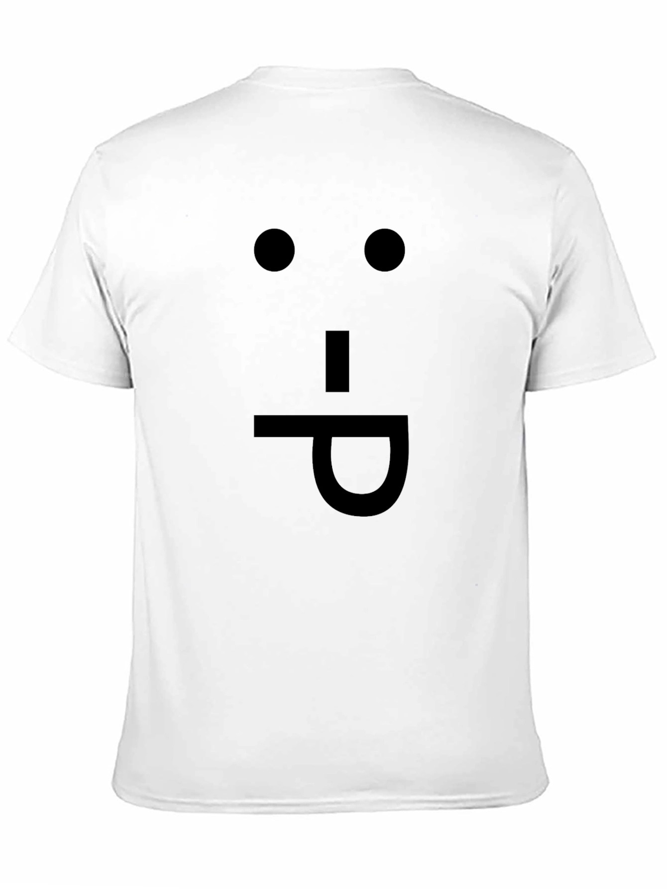 Funny Face Expression Black Cotton T-Shirt