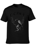 F-CAW-F Raven Graphic T-Shirt - Dark Humor Tee