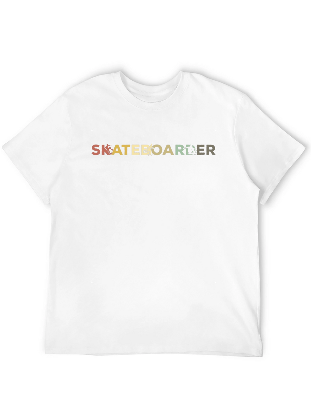 Skateboarder Retro Graphic Black T-Shirt