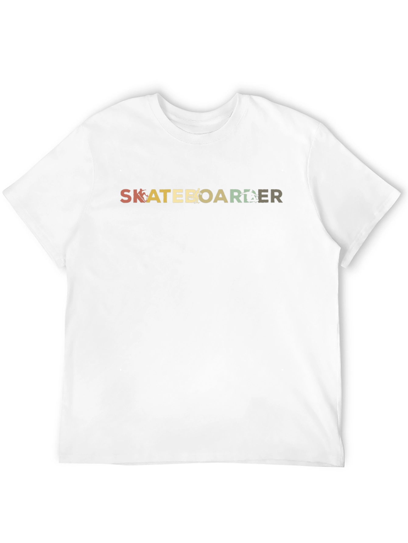 Skateboarder Retro Graphic Black T-Shirt