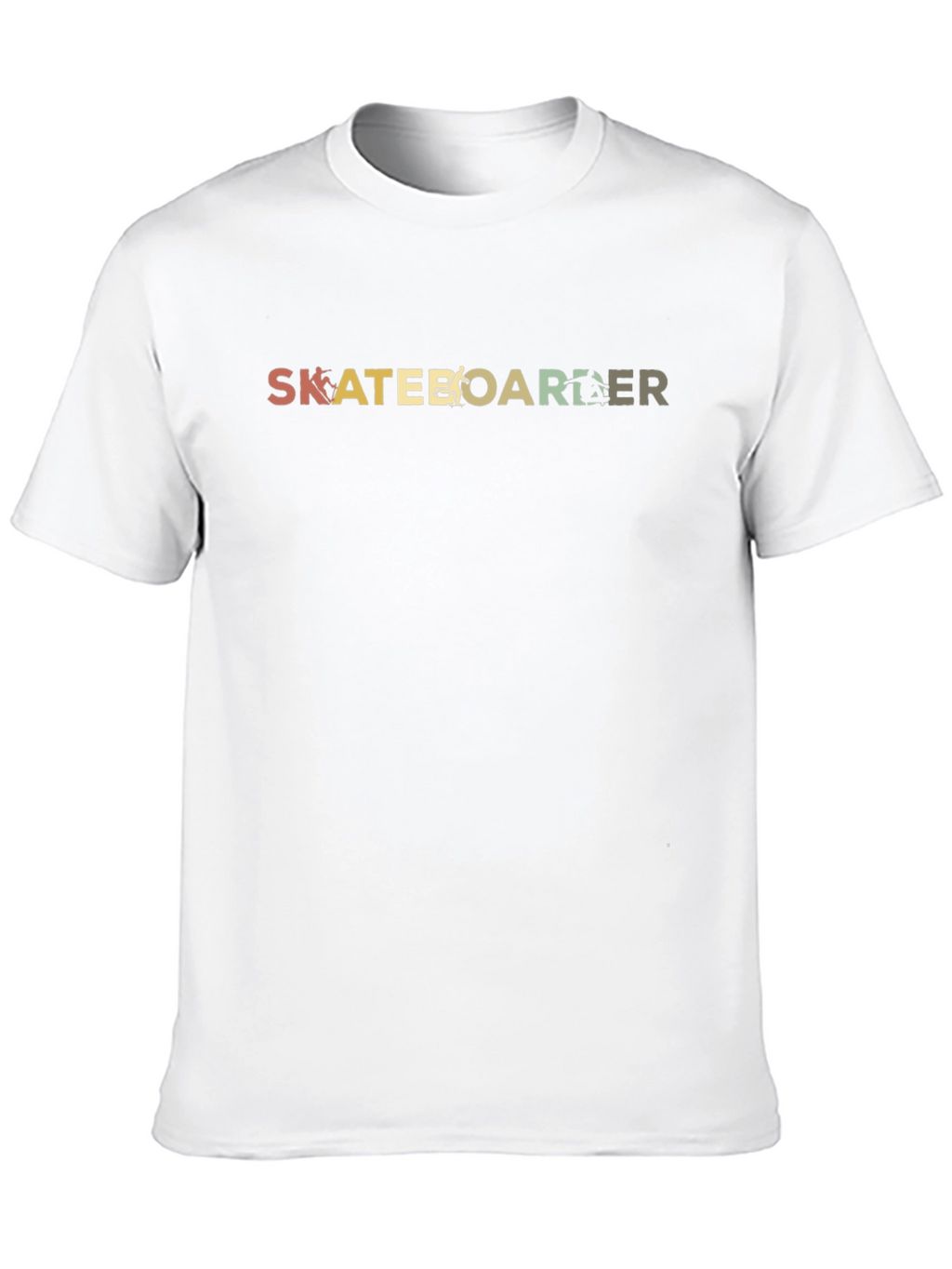 Skateboarder Retro Graphic Black T-Shirt