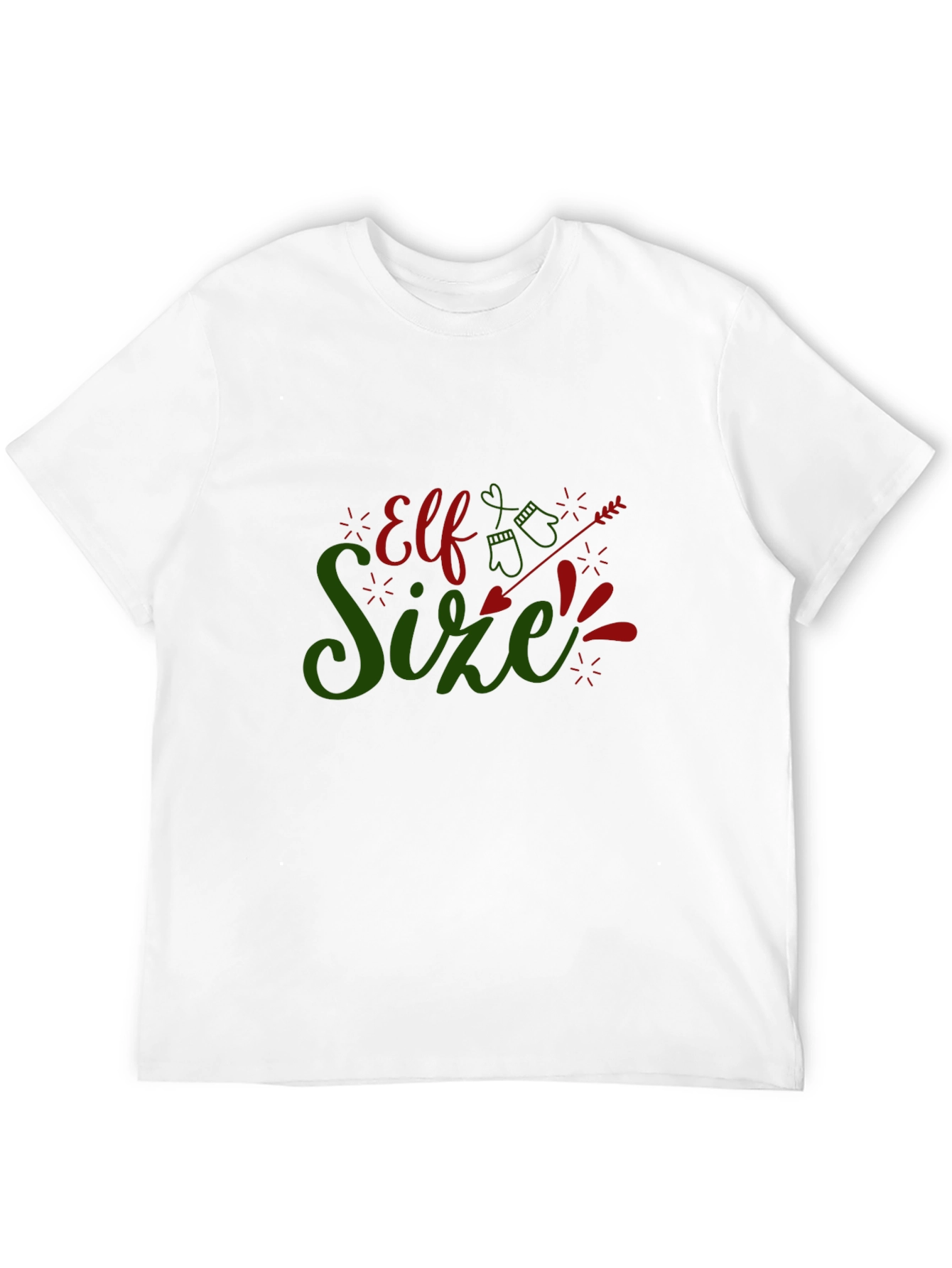 Elf Size Christmas T-Shirt - Holiday Fun!