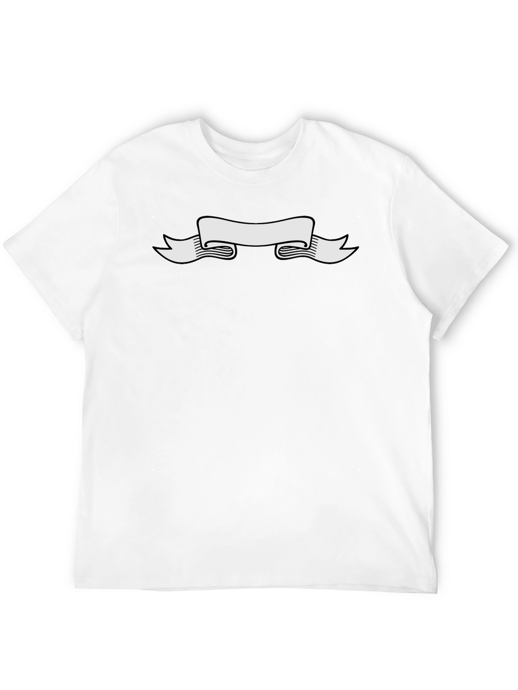 Black Tee Shirt with White Banner Graphic