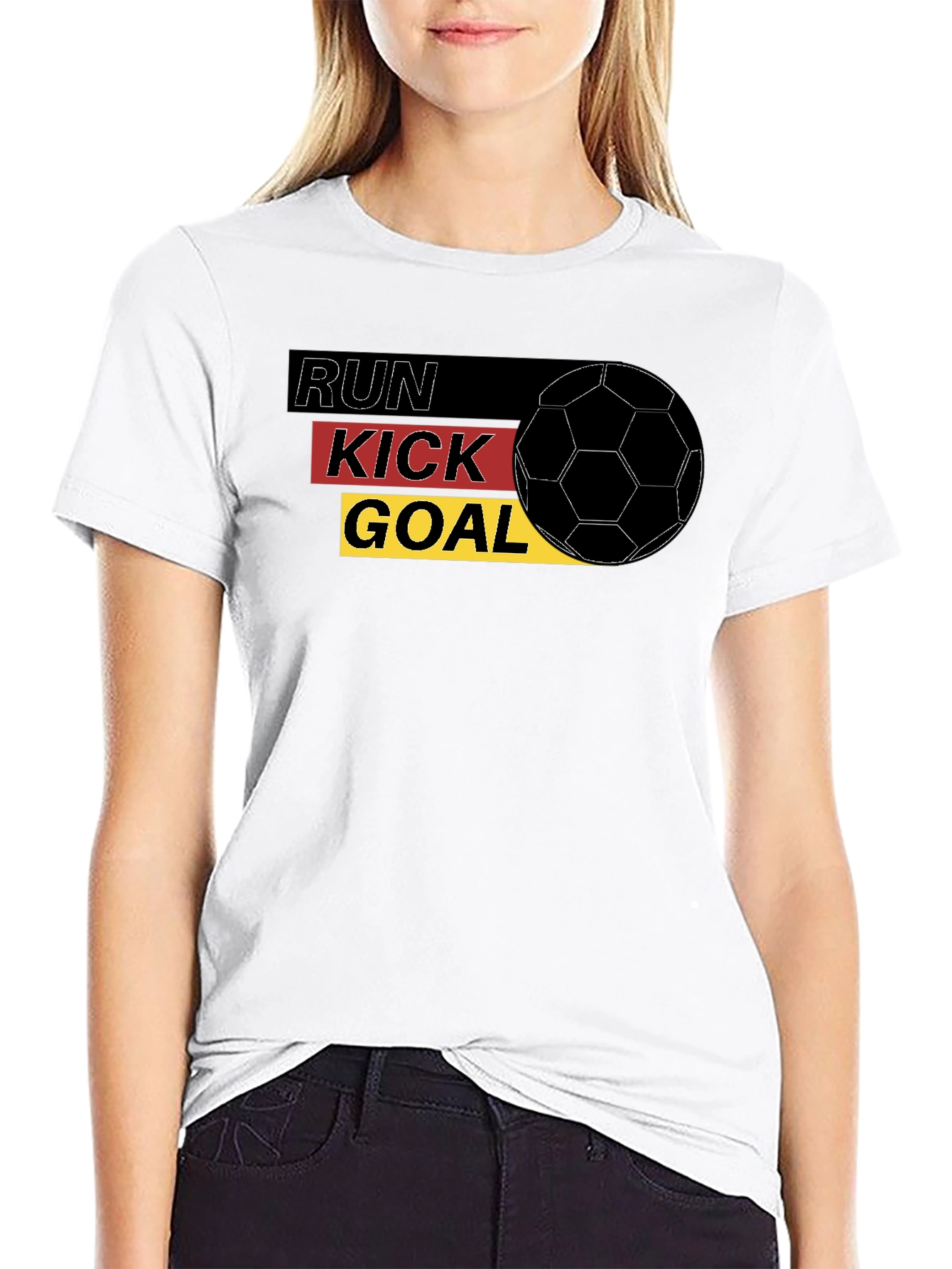Run Kick Goal Soccer T-Shirt