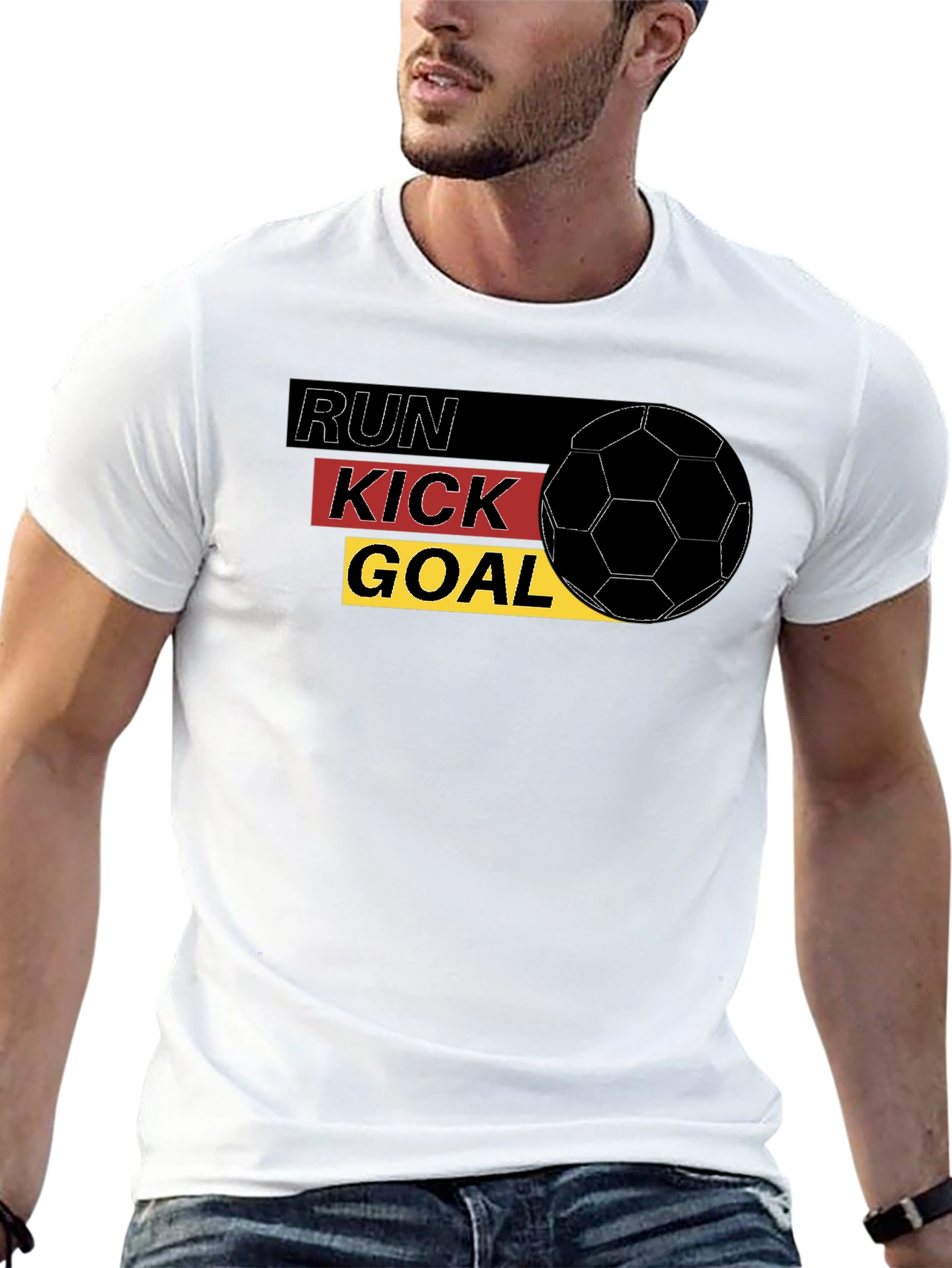 Run Kick Goal Soccer T-Shirt