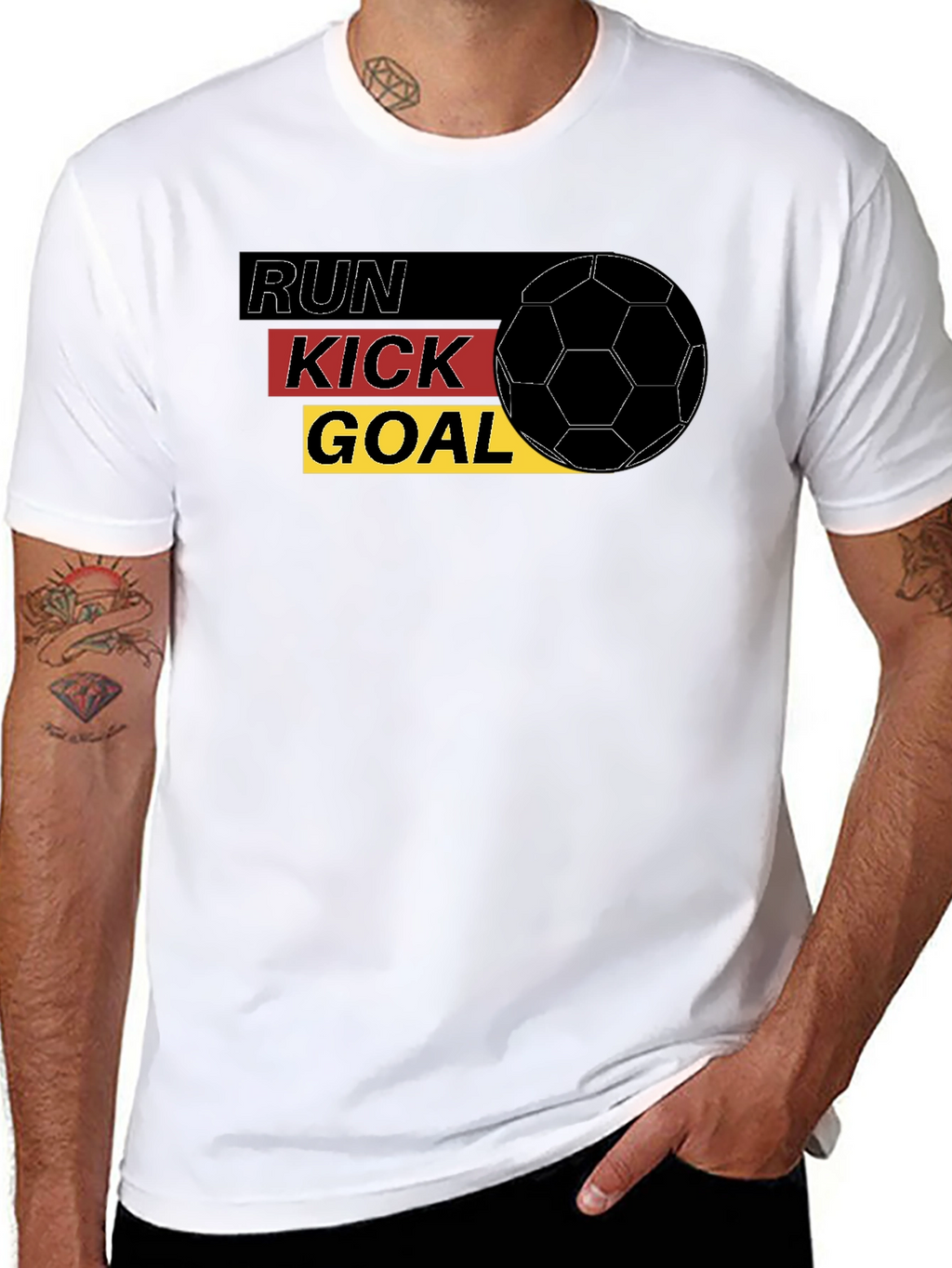 Run Kick Goal Soccer T-Shirt
