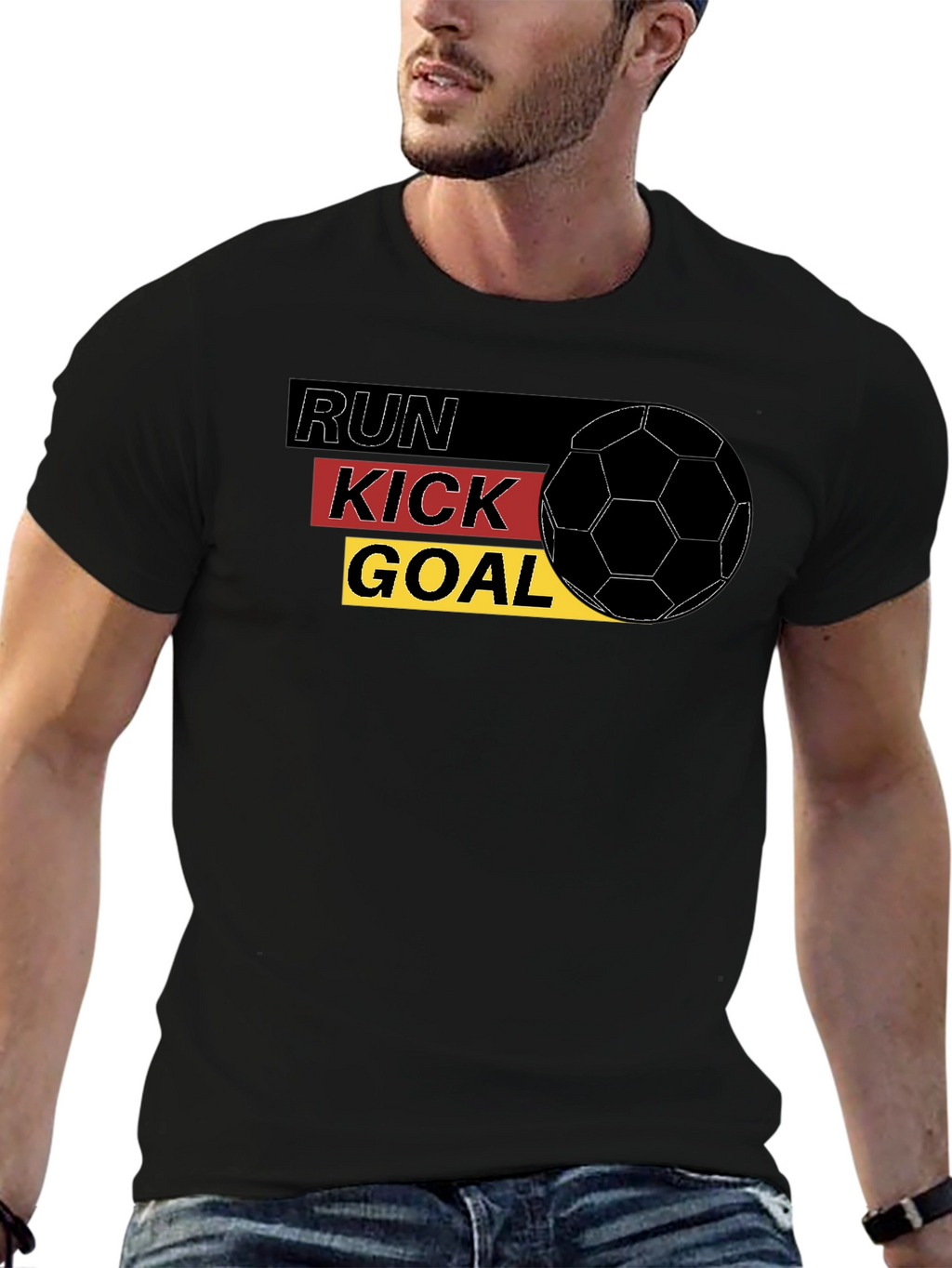 Run Kick Goal Soccer T-Shirt