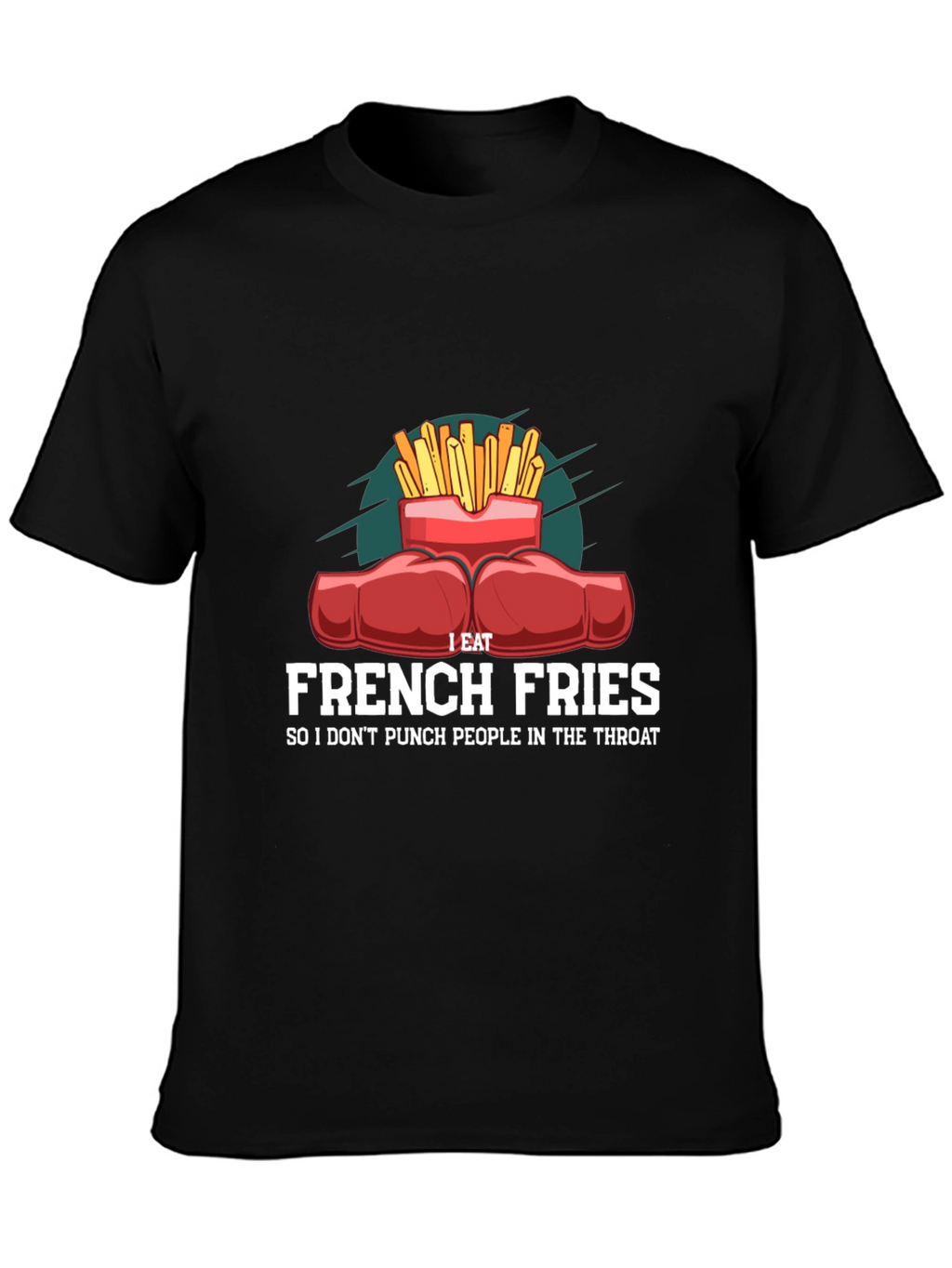 Funny French Fries Punching T-Shirt