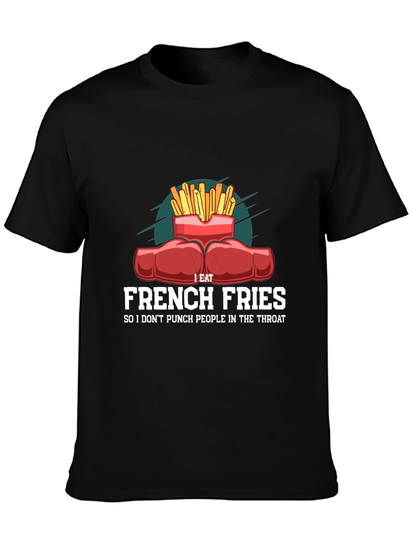 Funny French Fries Punching T-Shirt