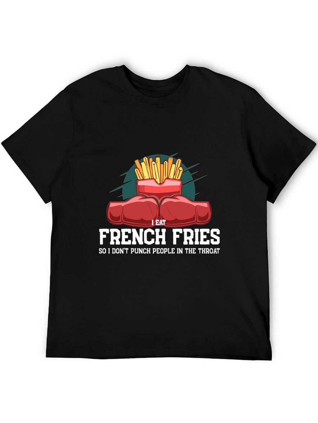 Funny French Fries Punching T-Shirt